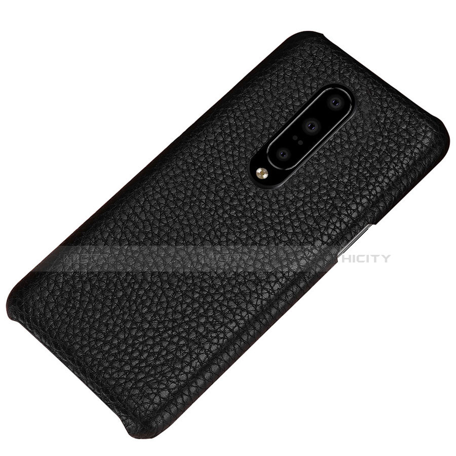 Handyhülle Hülle Luxus Leder Schutzhülle S01 für OnePlus 7 Pro Schwarz