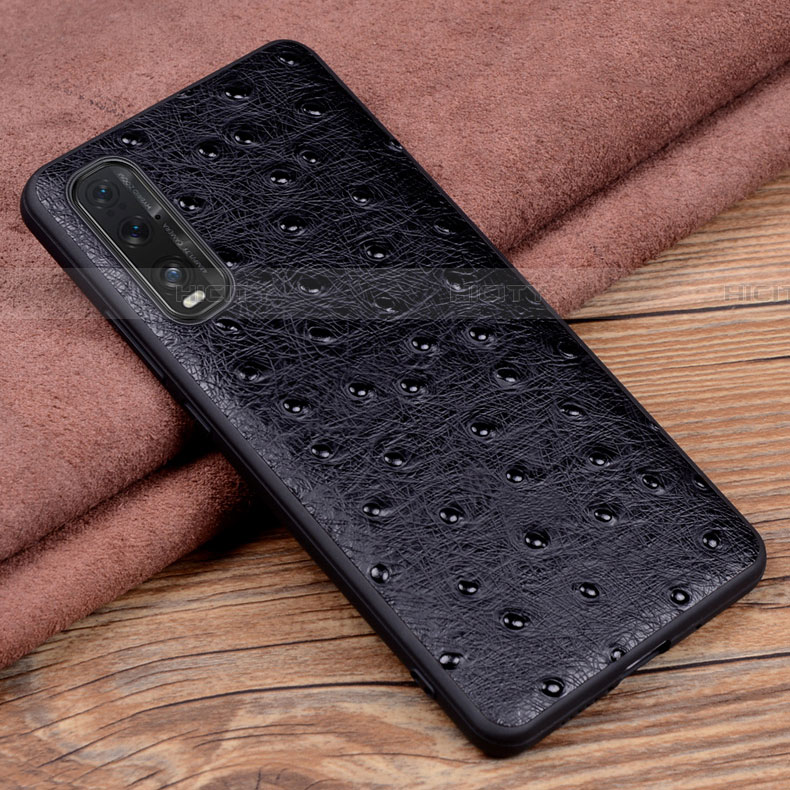 Handyhülle Hülle Luxus Leder Schutzhülle S01 für Oppo Find X2 Schwarz