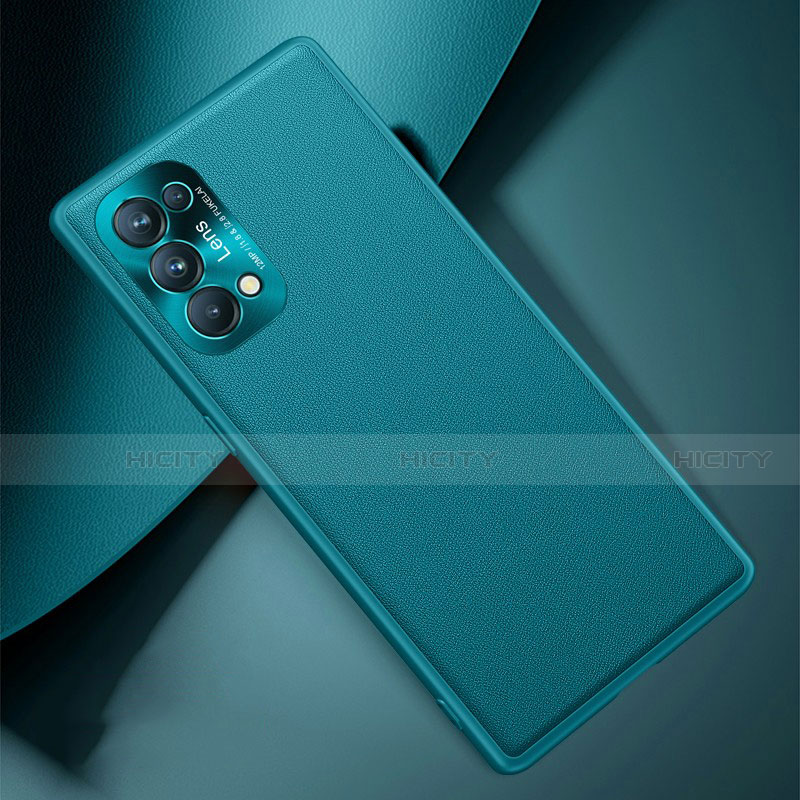 Handyhülle Hülle Luxus Leder Schutzhülle S01 für Oppo Find X3 Lite 5G Cyan