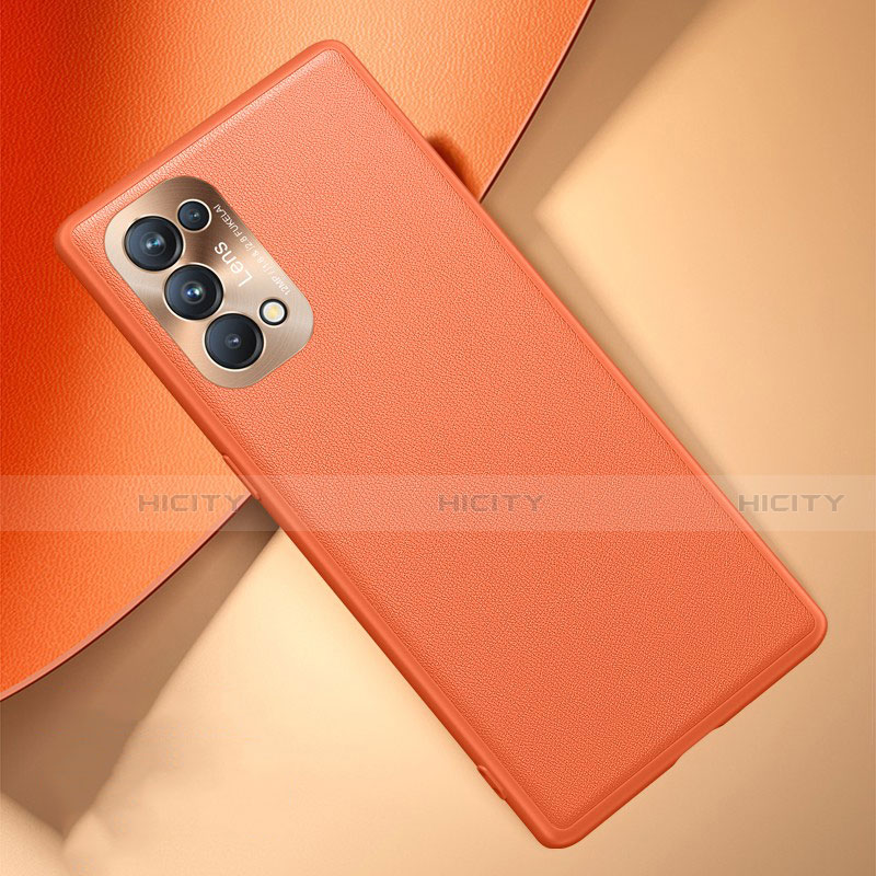 Handyhülle Hülle Luxus Leder Schutzhülle S01 für Oppo Find X3 Lite 5G Orange