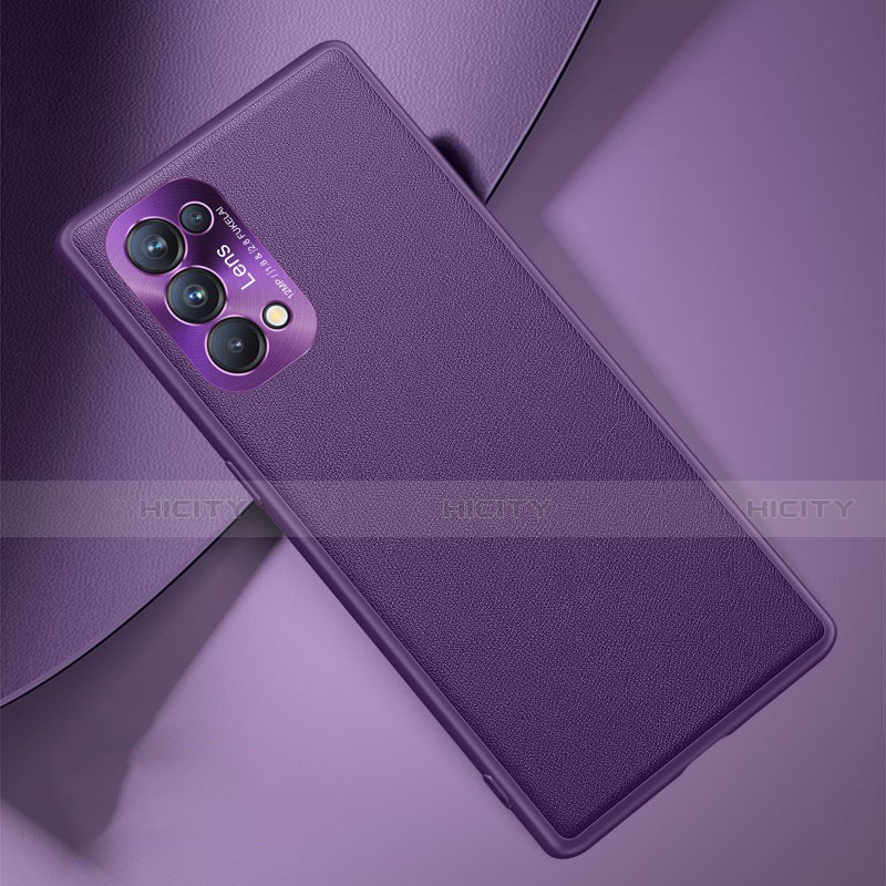 Handyhülle Hülle Luxus Leder Schutzhülle S01 für Oppo Find X3 Lite 5G Violett