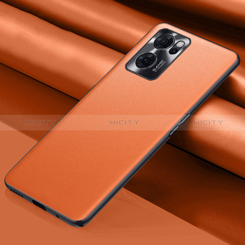 Handyhülle Hülle Luxus Leder Schutzhülle S01 für Oppo Find X5 Lite 5G Orange