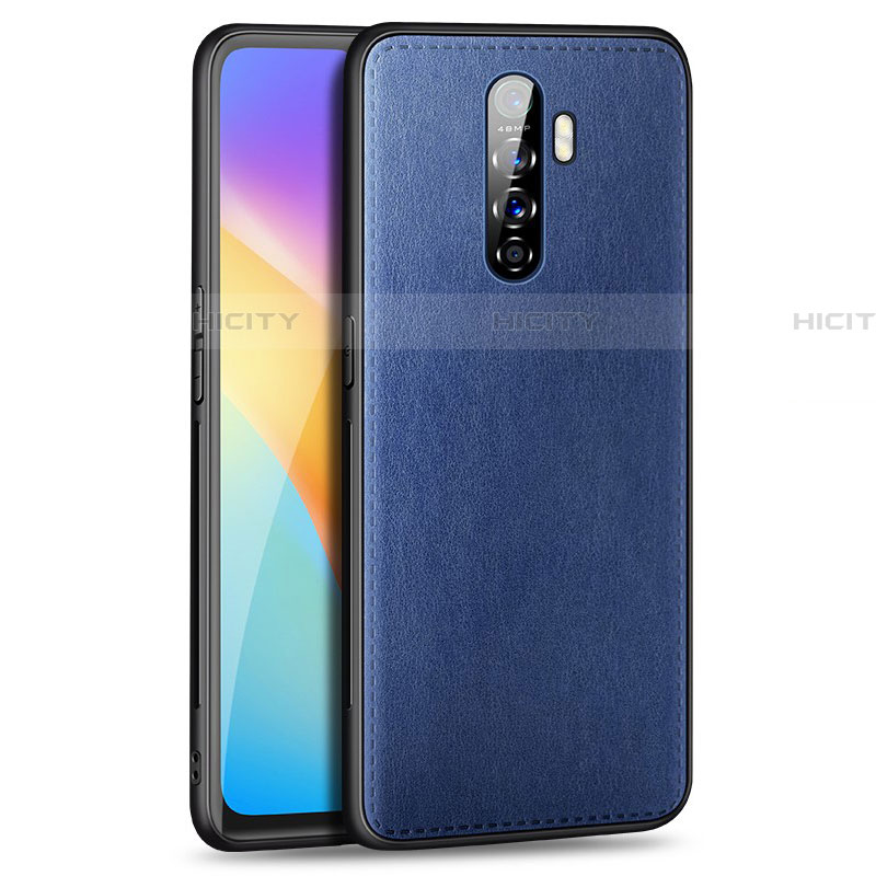 Handyhülle Hülle Luxus Leder Schutzhülle S01 für Oppo Reno Ace Blau Plus