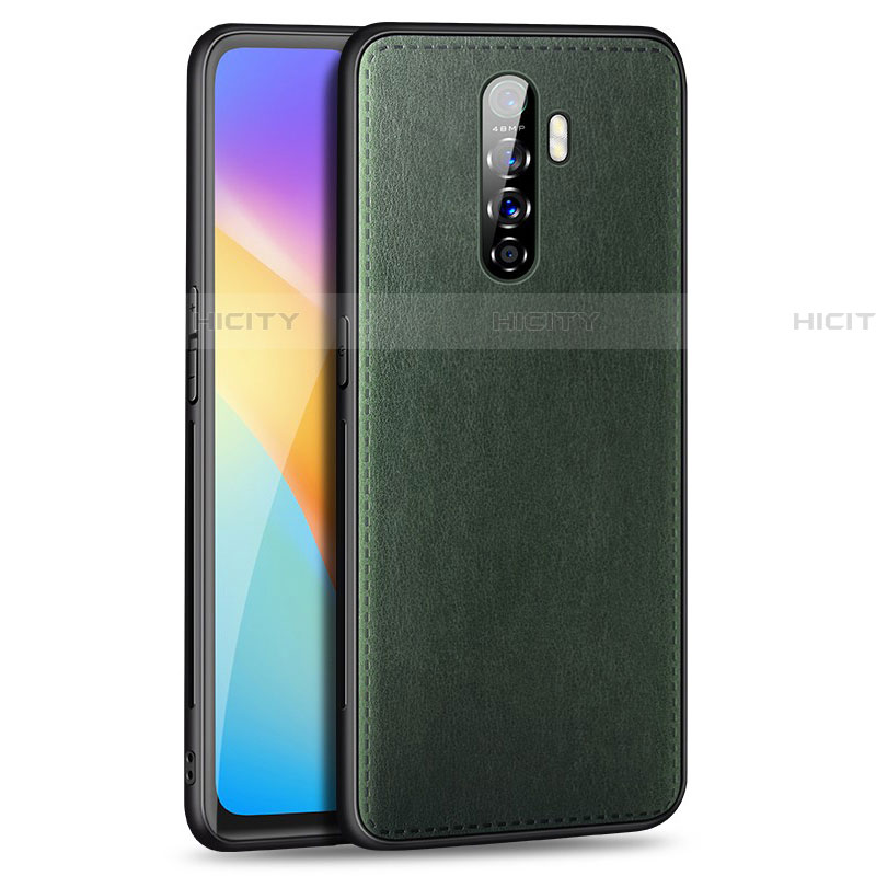 Handyhülle Hülle Luxus Leder Schutzhülle S01 für Oppo Reno Ace Grün Plus