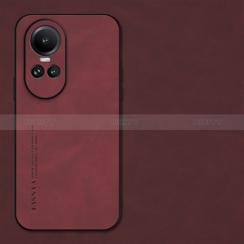 Handyhülle Hülle Luxus Leder Schutzhülle S01 für Oppo Reno10 5G Rot Plus