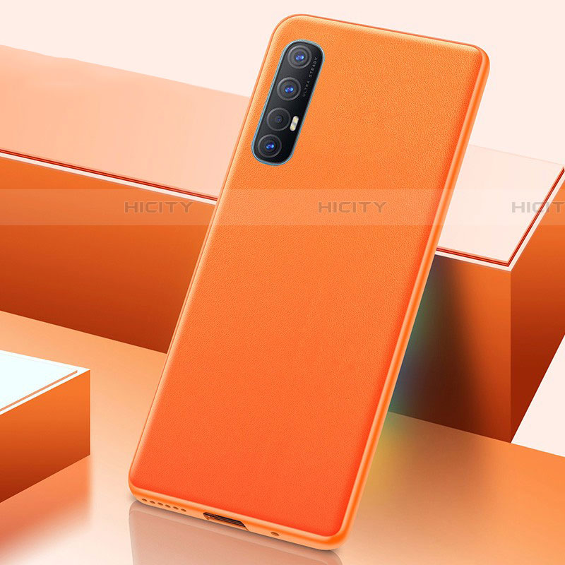 Handyhülle Hülle Luxus Leder Schutzhülle S01 für Oppo Reno3 Pro Orange Plus