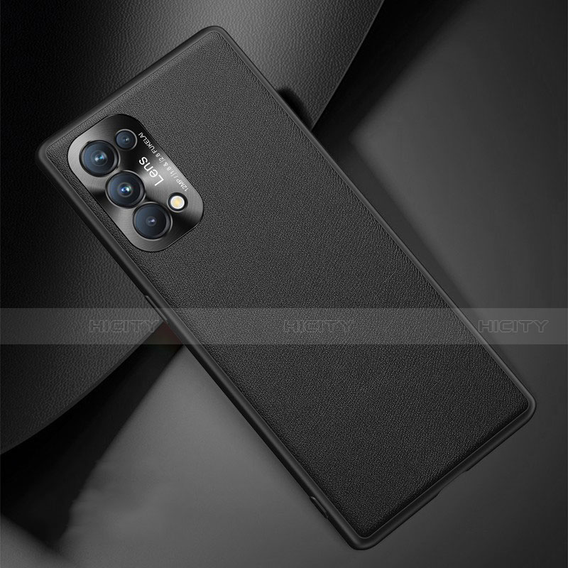 Handyhülle Hülle Luxus Leder Schutzhülle S01 für Oppo Reno5 Pro 5G Schwarz