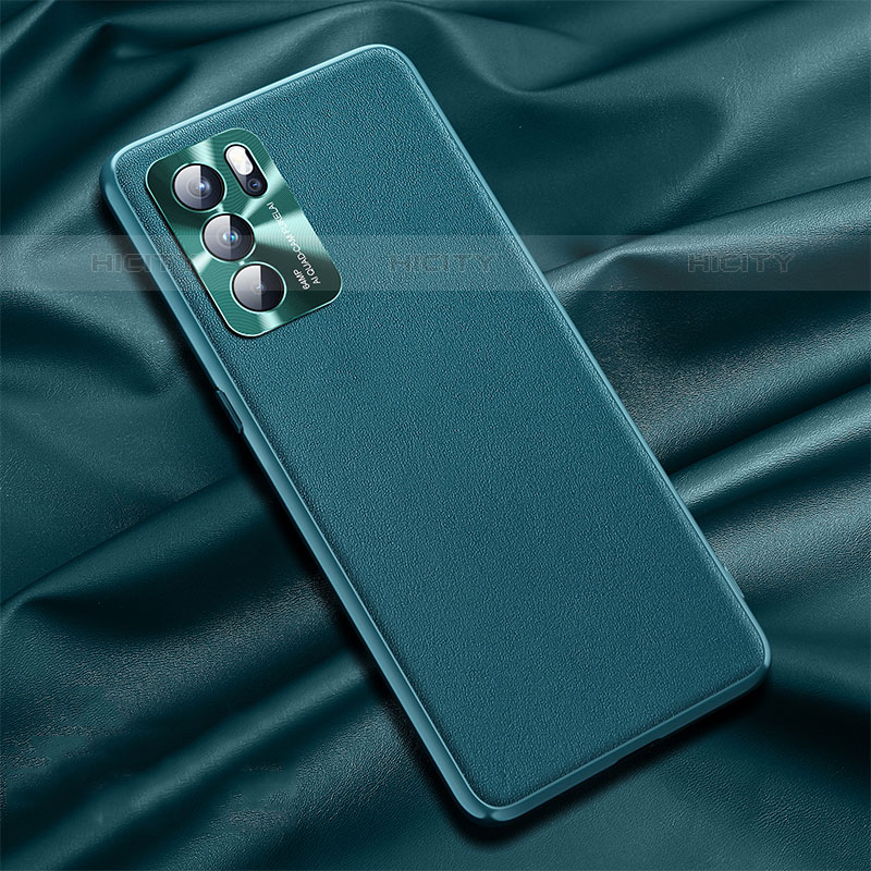 Handyhülle Hülle Luxus Leder Schutzhülle S01 für Oppo Reno6 Pro 5G India Grün Plus