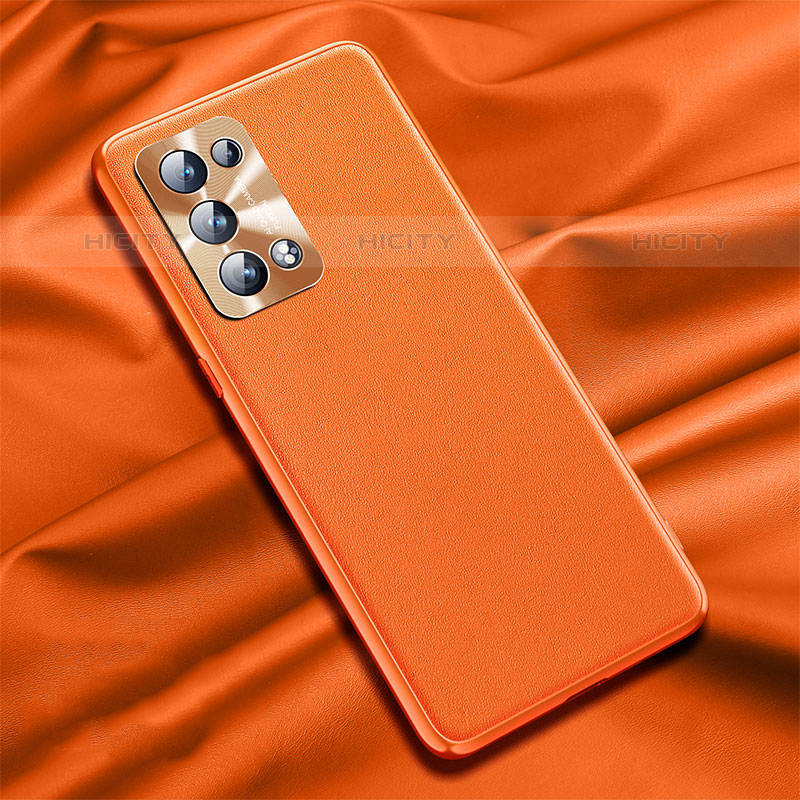 Handyhülle Hülle Luxus Leder Schutzhülle S01 für Oppo Reno6 Pro 5G Orange Plus