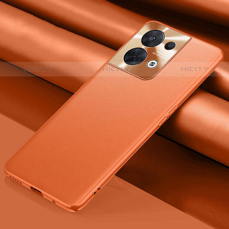 Handyhülle Hülle Luxus Leder Schutzhülle S01 für Oppo Reno8 5G Orange