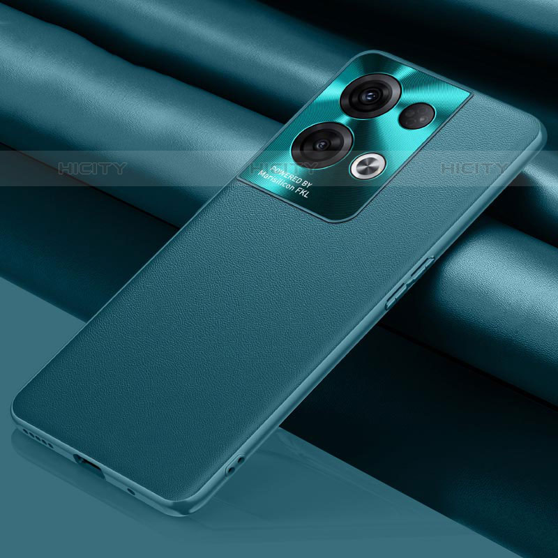 Handyhülle Hülle Luxus Leder Schutzhülle S01 für Oppo Reno8 Pro 5G Cyan