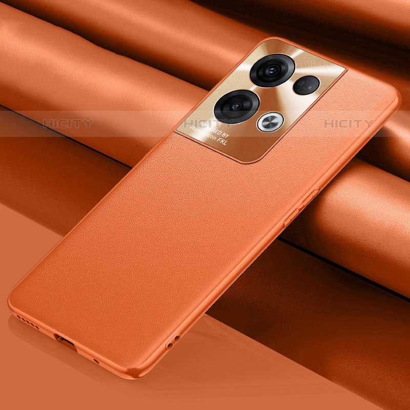 Handyhülle Hülle Luxus Leder Schutzhülle S01 für Oppo Reno8 Pro 5G Orange Plus