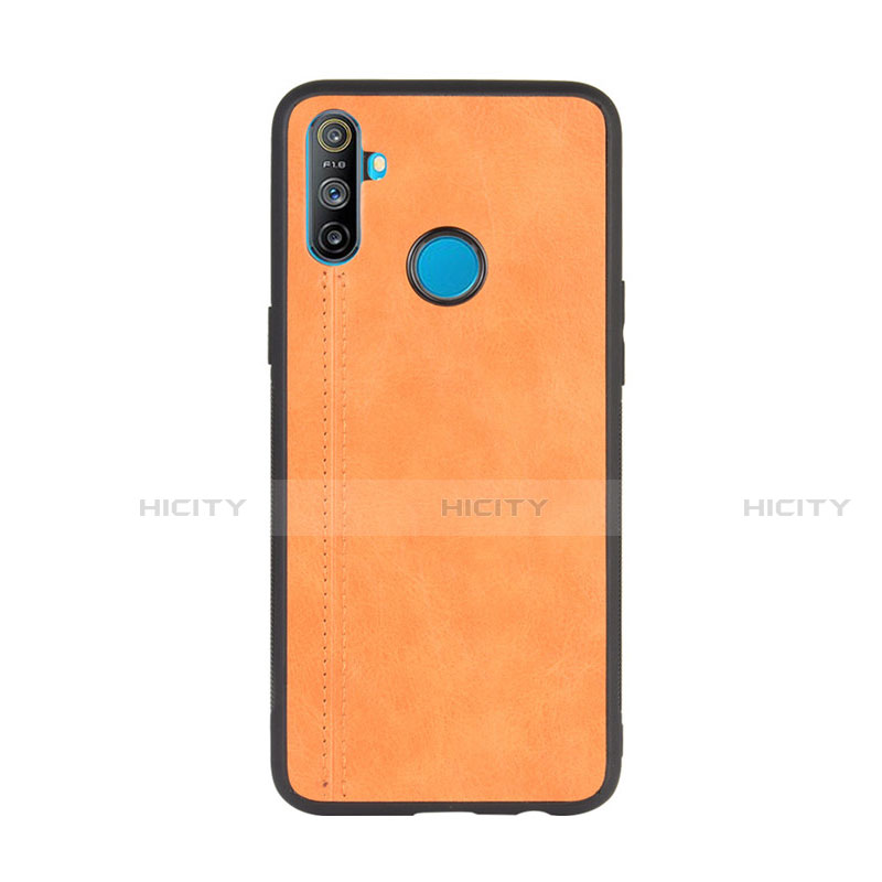 Handyhülle Hülle Luxus Leder Schutzhülle S01 für Realme C3 Orange