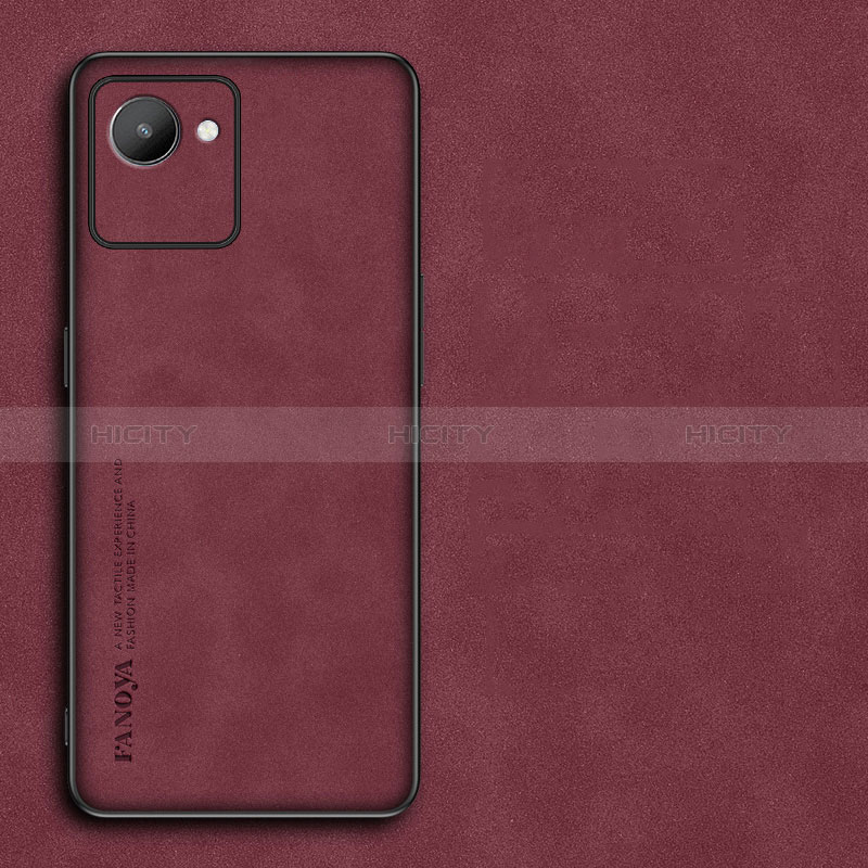 Handyhülle Hülle Luxus Leder Schutzhülle S01 für Realme C30 Rot