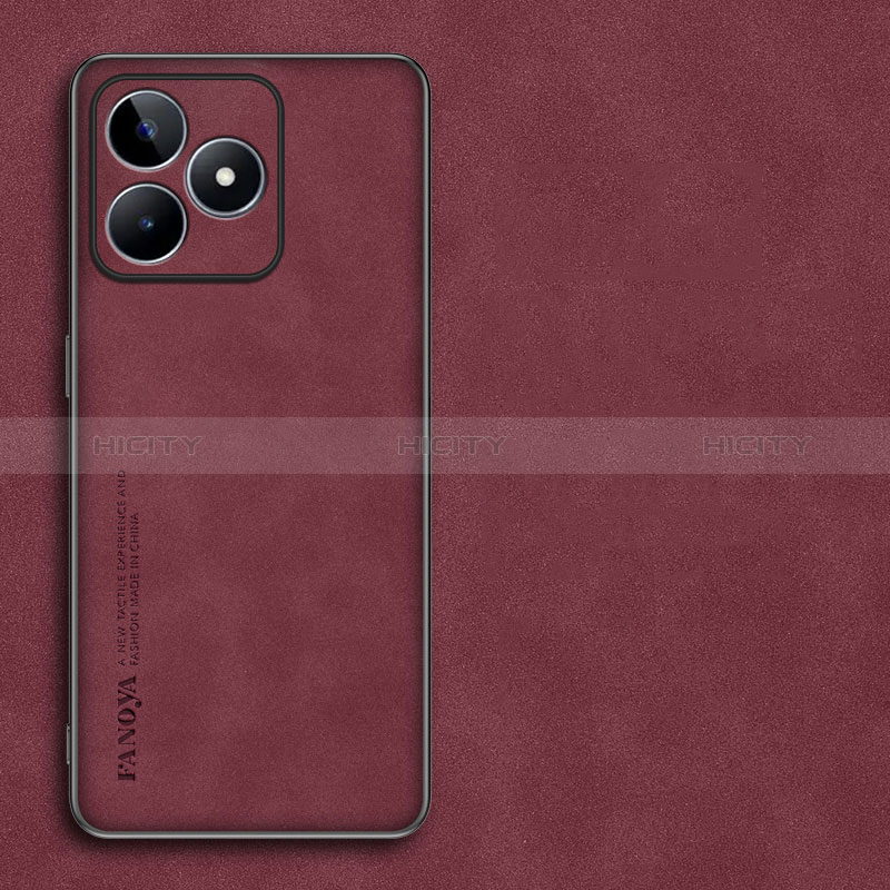 Handyhülle Hülle Luxus Leder Schutzhülle S01 für Realme C53 Rot