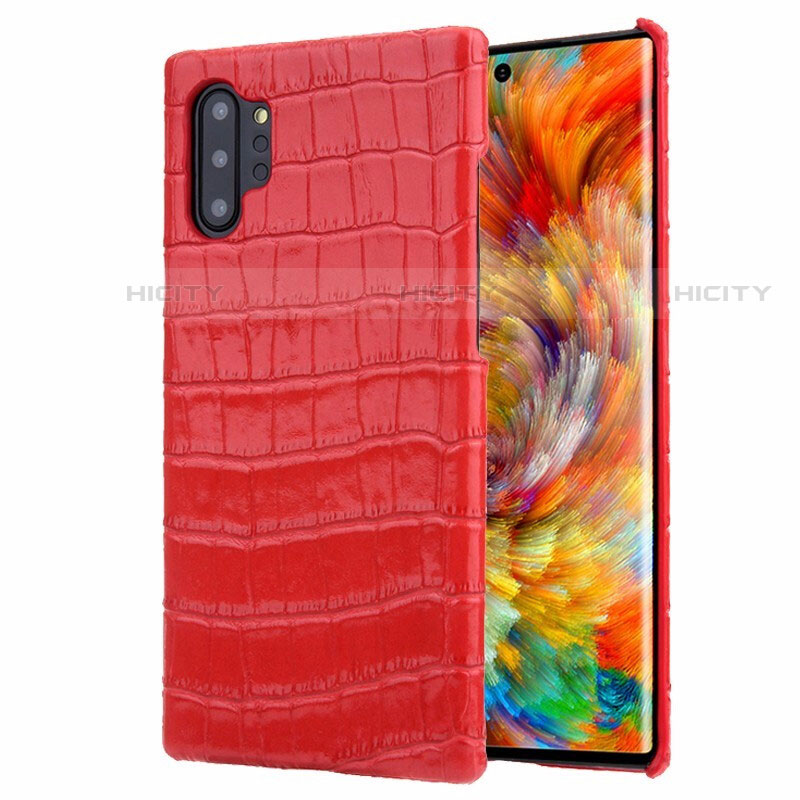 Handyhülle Hülle Luxus Leder Schutzhülle S01 für Samsung Galaxy Note 10 Plus 5G Rot