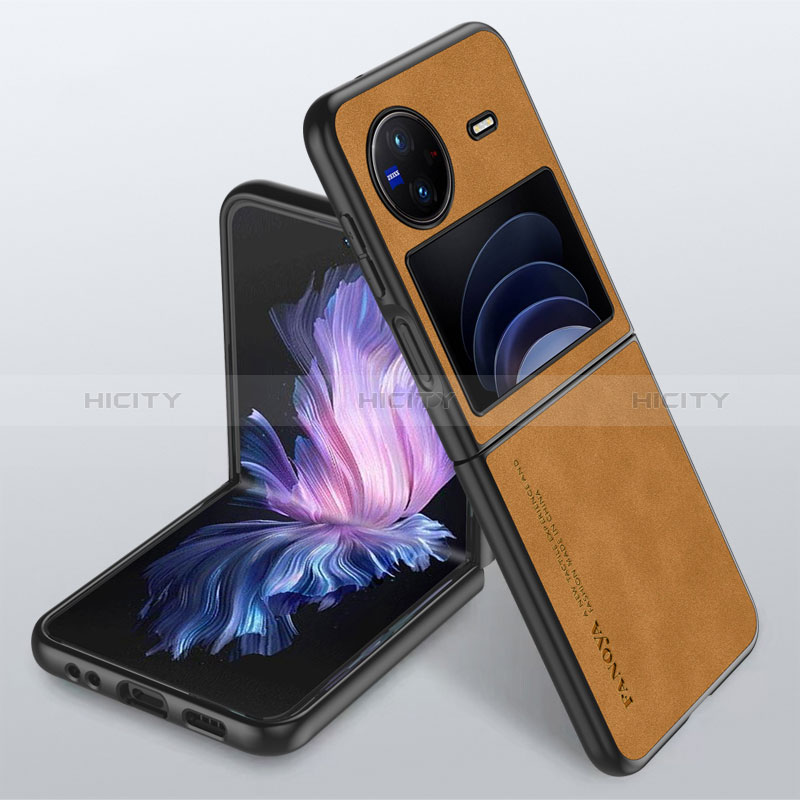 Handyhülle Hülle Luxus Leder Schutzhülle S01 für Vivo X Flip 5G Orange