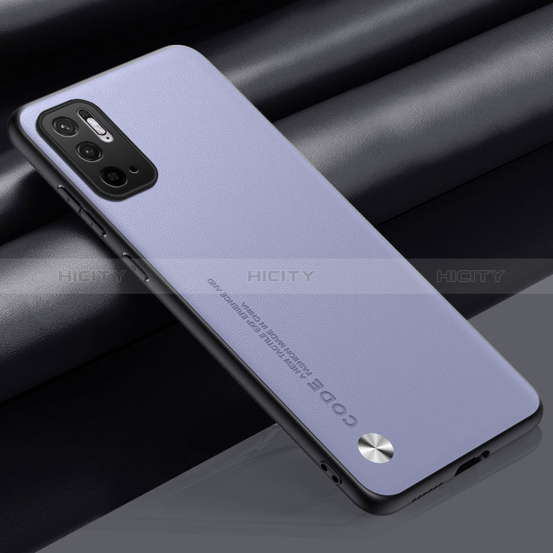 Handyhülle Hülle Luxus Leder Schutzhülle S01 für Xiaomi POCO M3 Pro 5G Helles Lila