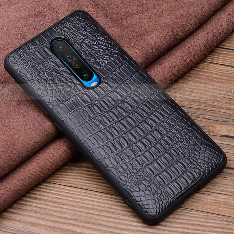 Handyhülle Hülle Luxus Leder Schutzhülle S01 für Xiaomi Poco X2 Schwarz