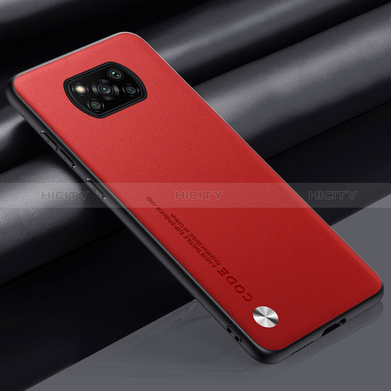 Handyhülle Hülle Luxus Leder Schutzhülle S01 für Xiaomi Poco X3 Rot Plus