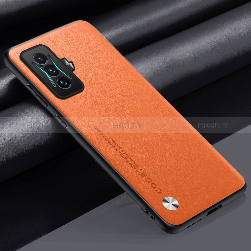 Handyhülle Hülle Luxus Leder Schutzhülle S01 für Xiaomi Redmi K50 Gaming AMG F1 5G Orange Plus