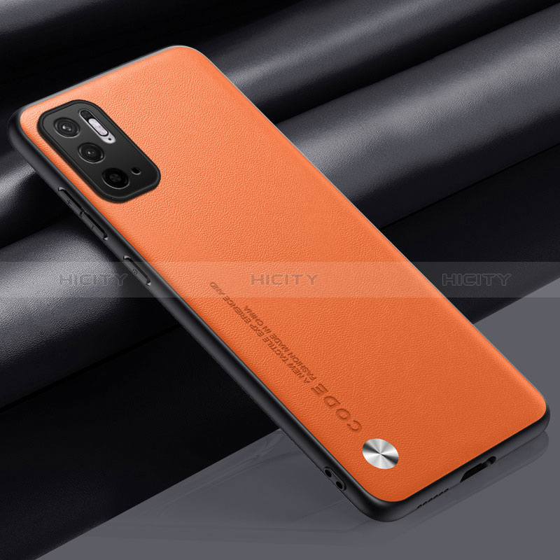 Handyhülle Hülle Luxus Leder Schutzhülle S01 für Xiaomi Redmi Note 10T 5G Orange Plus