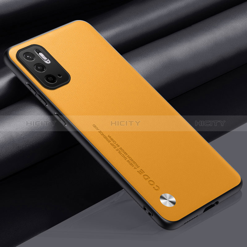 Handyhülle Hülle Luxus Leder Schutzhülle S01 für Xiaomi Redmi Note 11 SE 5G Gelb