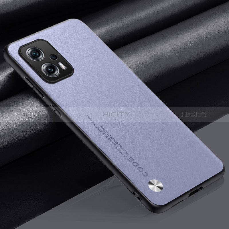 Handyhülle Hülle Luxus Leder Schutzhülle S01 für Xiaomi Redmi Note 11T Pro+ Plus 5G Helles Lila