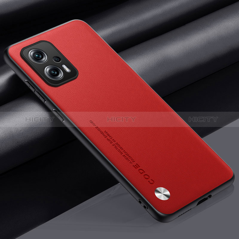 Handyhülle Hülle Luxus Leder Schutzhülle S01 für Xiaomi Redmi Note 11T Pro+ Plus 5G Rot Plus