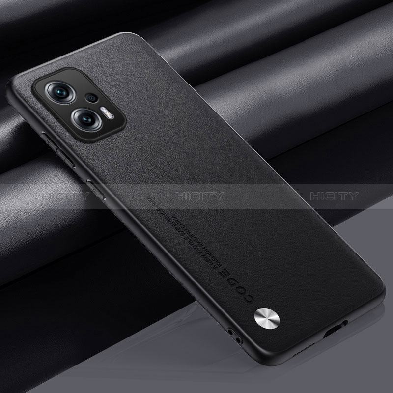 Handyhülle Hülle Luxus Leder Schutzhülle S01 für Xiaomi Redmi Note 11T Pro+ Plus 5G Schwarz Plus