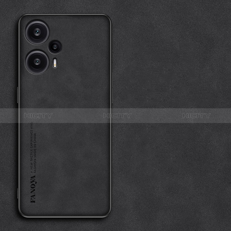 Handyhülle Hülle Luxus Leder Schutzhülle S01 für Xiaomi Redmi Note 12 Turbo 5G Schwarz