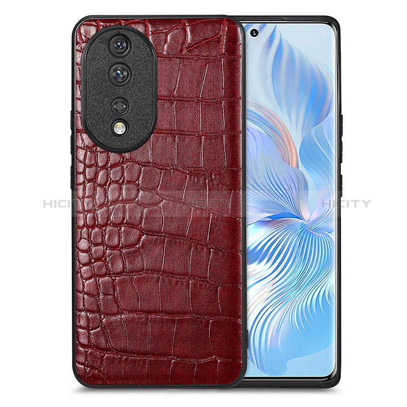 Handyhülle Hülle Luxus Leder Schutzhülle S01D für Huawei Honor 80 5G Rot