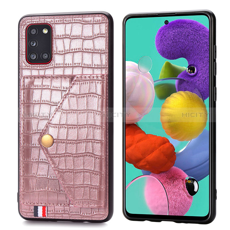 Handyhülle Hülle Luxus Leder Schutzhülle S01D für Samsung Galaxy A31 groß