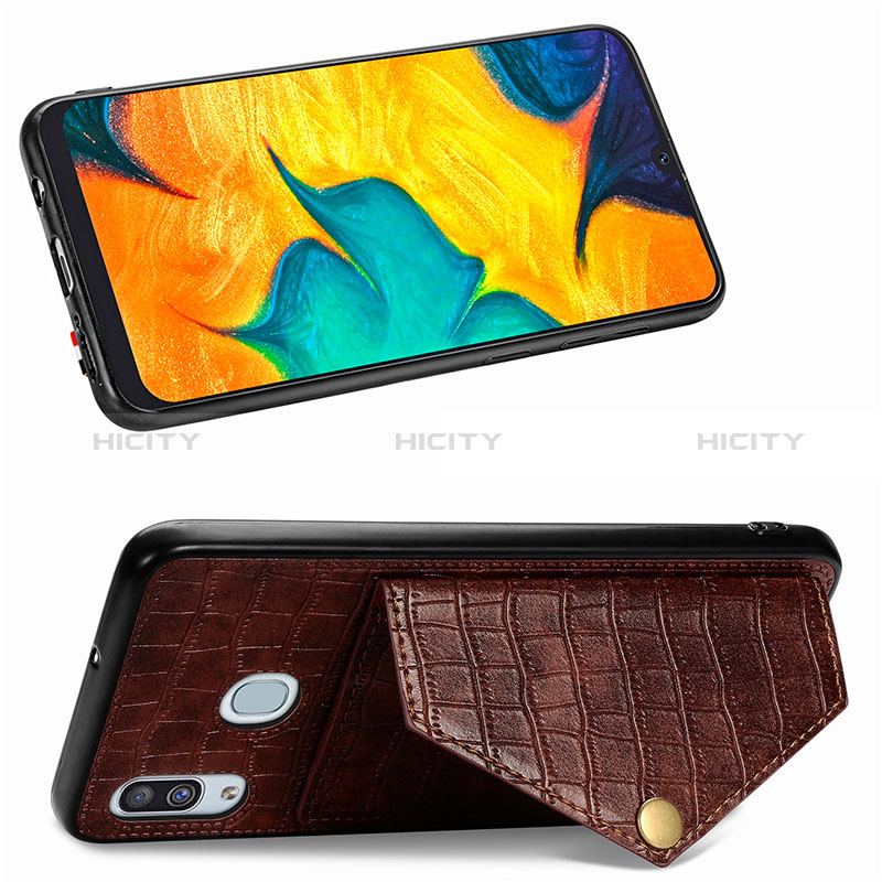 Handyhülle Hülle Luxus Leder Schutzhülle S01D für Samsung Galaxy M10S groß