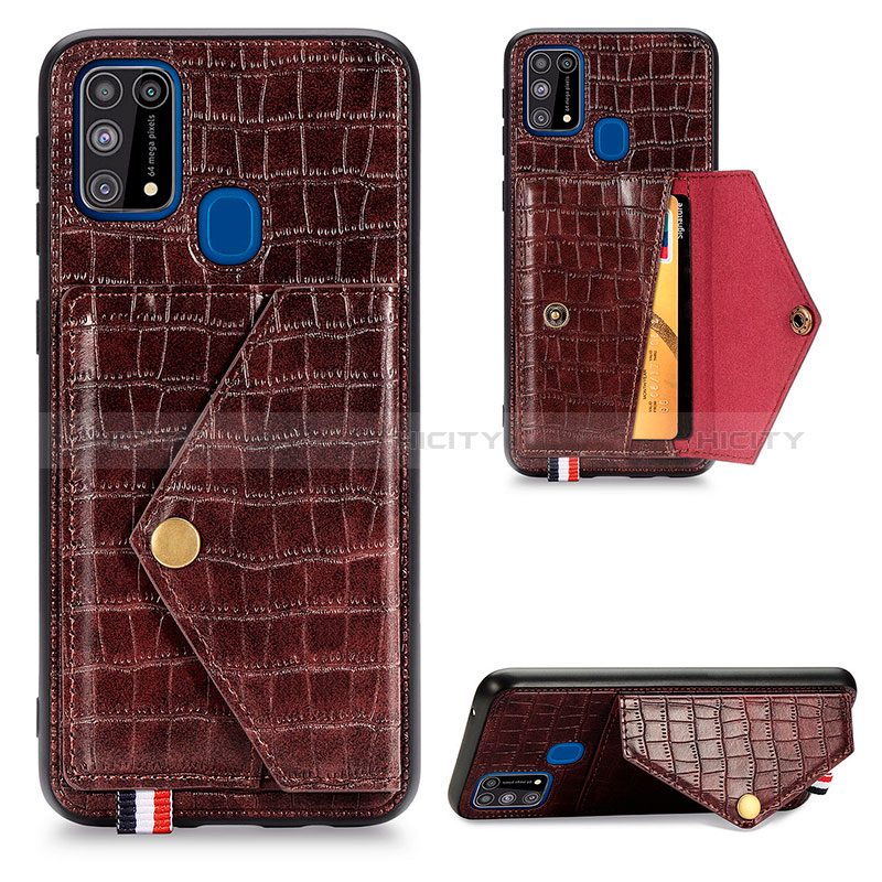 Handyhülle Hülle Luxus Leder Schutzhülle S01D für Samsung Galaxy M31 groß