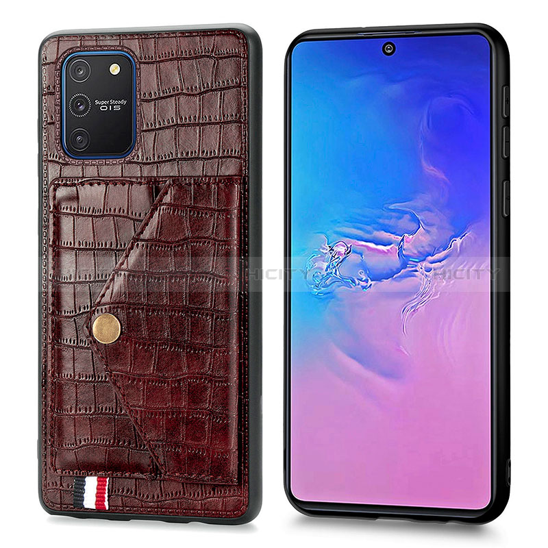 Handyhülle Hülle Luxus Leder Schutzhülle S01D für Samsung Galaxy M80S Braun Plus