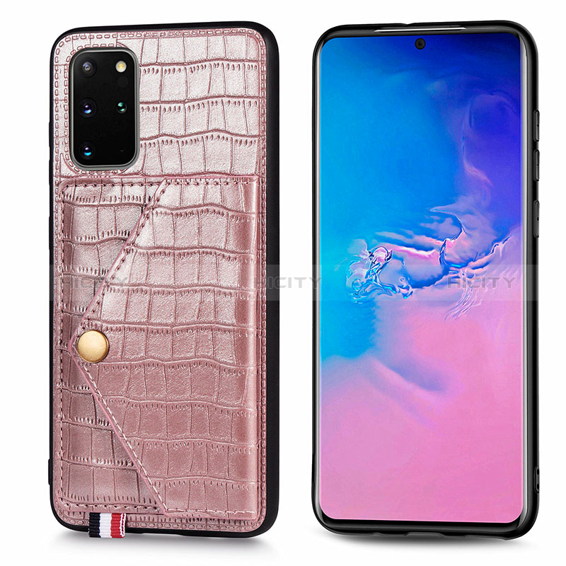 Handyhülle Hülle Luxus Leder Schutzhülle S01D für Samsung Galaxy S20 Plus 5G Rosegold