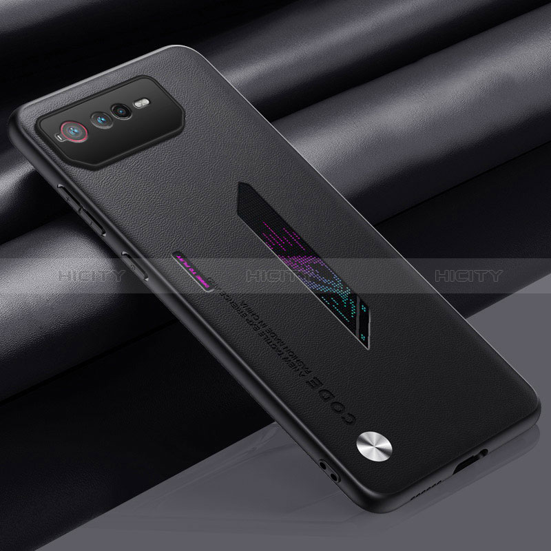 Handyhülle Hülle Luxus Leder Schutzhülle S02 für Asus ROG Phone 6 Pro Schwarz Plus