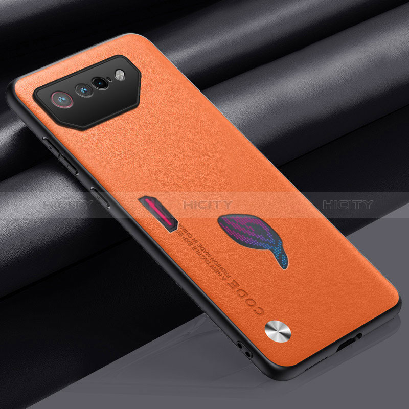 Handyhülle Hülle Luxus Leder Schutzhülle S02 für Asus ROG Phone 7 Orange Plus