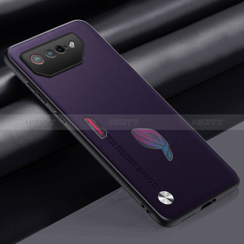 Handyhülle Hülle Luxus Leder Schutzhülle S02 für Asus ROG Phone 7 Ultimate Violett Plus