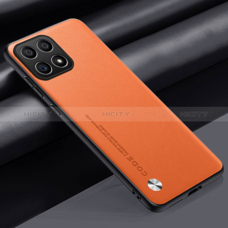 Handyhülle Hülle Luxus Leder Schutzhülle S02 für Huawei Honor X6a Orange Plus