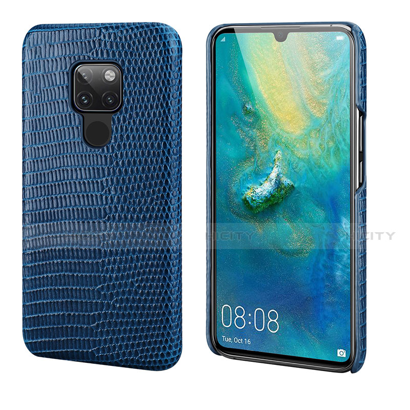 Handyhülle Hülle Luxus Leder Schutzhülle S02 für Huawei Mate 20 Blau