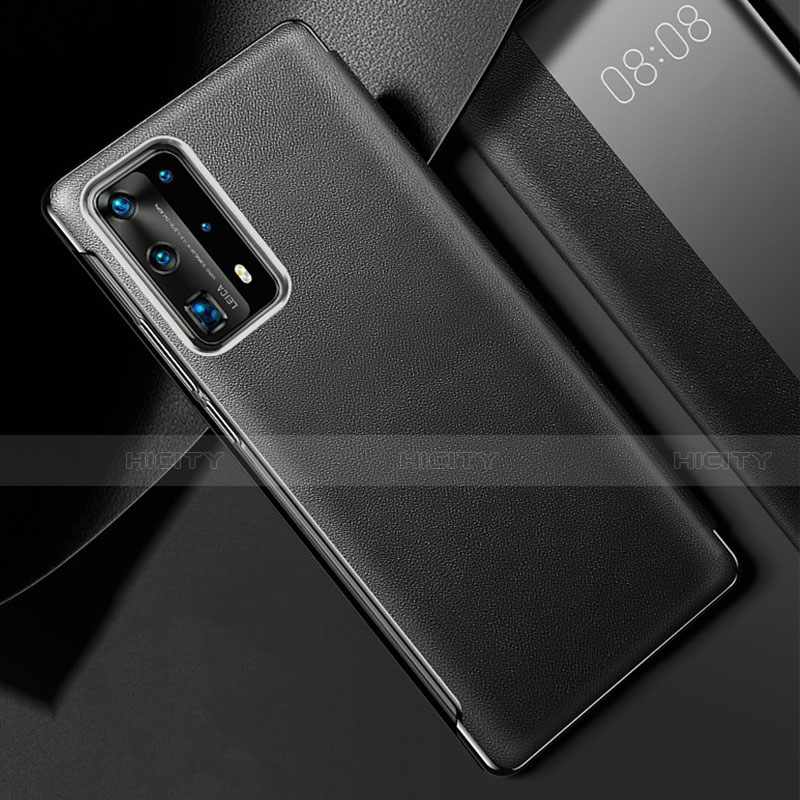 Handyhülle Hülle Luxus Leder Schutzhülle S02 für Huawei P40 Pro+ Plus Schwarz