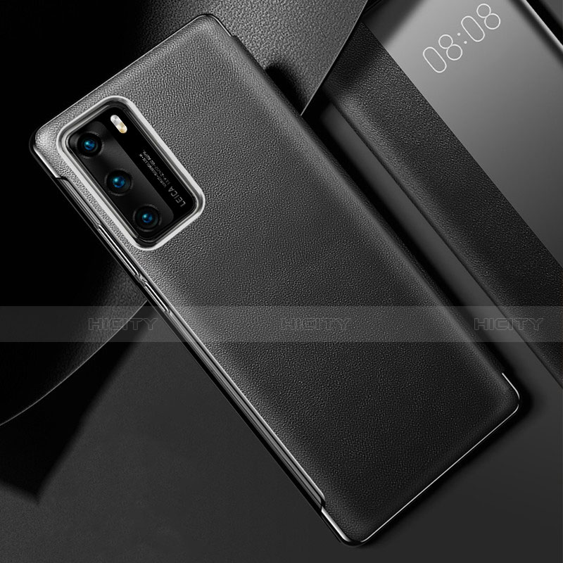 Handyhülle Hülle Luxus Leder Schutzhülle S02 für Huawei P40 Schwarz