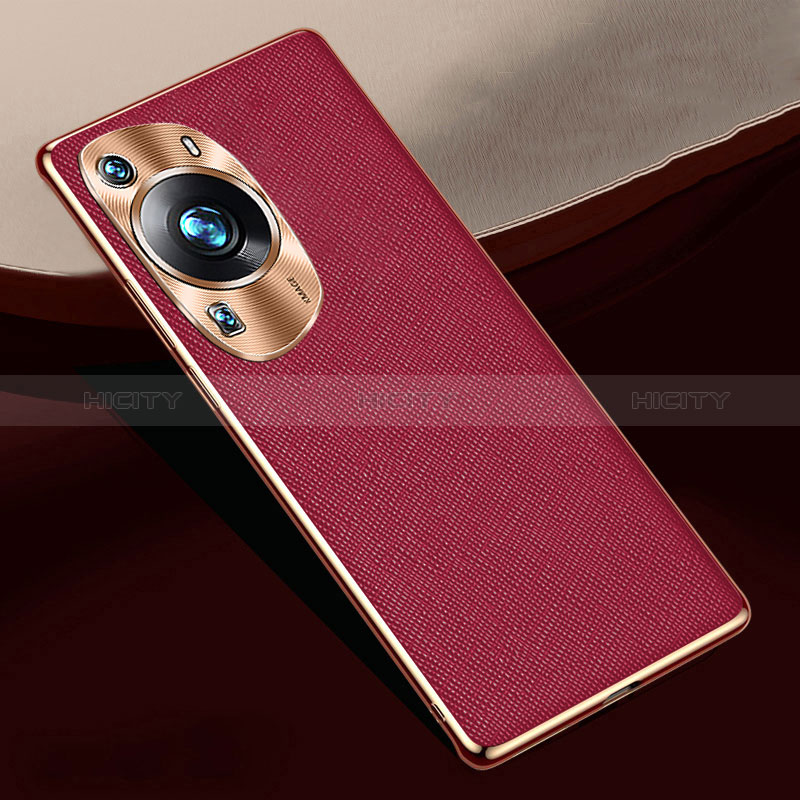 Handyhülle Hülle Luxus Leder Schutzhülle S02 für Huawei P60 Pro Rot