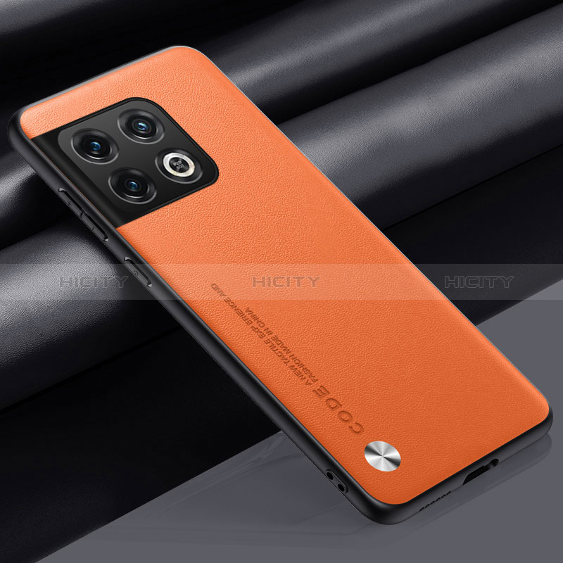 Handyhülle Hülle Luxus Leder Schutzhülle S02 für OnePlus 10 Pro 5G Orange Plus