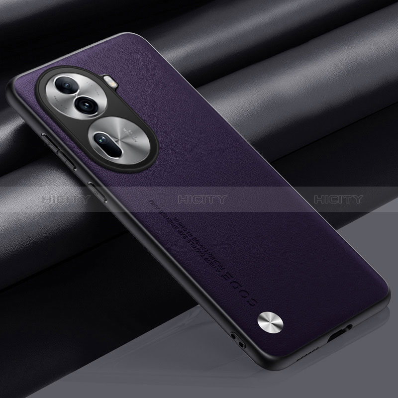 Handyhülle Hülle Luxus Leder Schutzhülle S02 für Oppo Reno11 Pro 5G Violett Plus