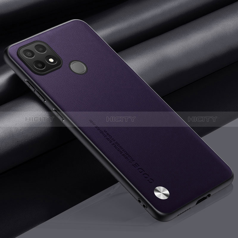 Handyhülle Hülle Luxus Leder Schutzhülle S02 für Realme C21Y Violett Plus