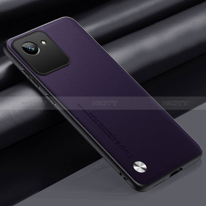 Handyhülle Hülle Luxus Leder Schutzhülle S02 für Realme Narzo 50i Prime Violett Plus