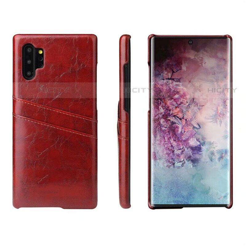 Handyhülle Hülle Luxus Leder Schutzhülle S02 für Samsung Galaxy Note 10 Plus Fuchsie Plus